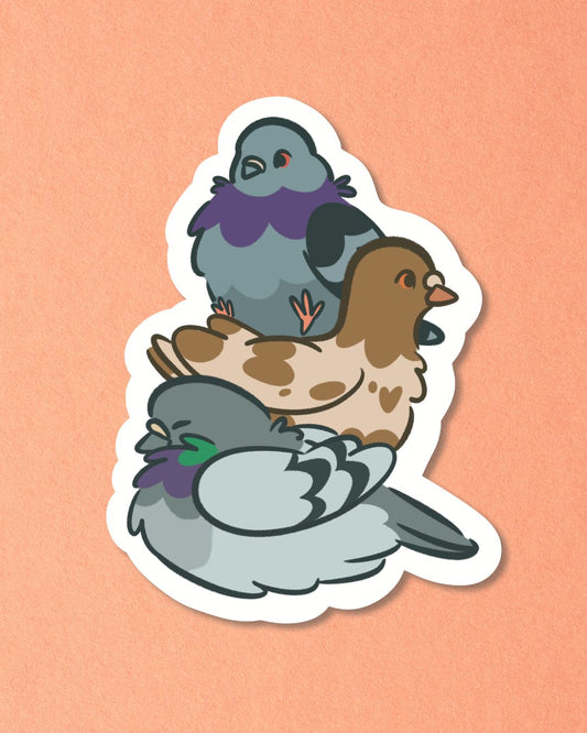 Pigeon Stack Sticker